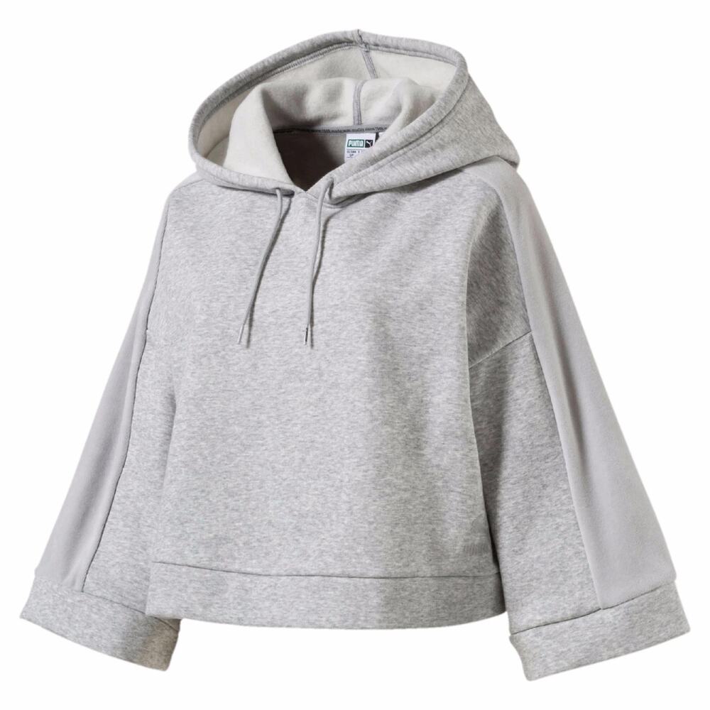 Puma Xtreme Cropped Grey Athletic Hoodie Size Small